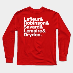 Helvetica 1977 Montreal Canadiens Hockey Long Sleeve T-Shirt